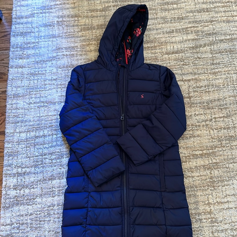 Joules long girls puffer coat size 11-12 y